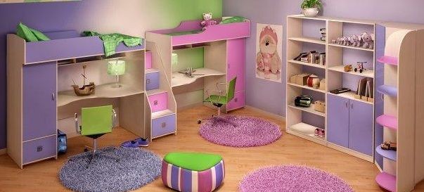 Корпусная детская мебель для двоих детей