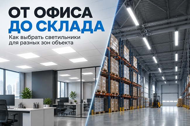 Как выбрать светильники для разных зон объекта