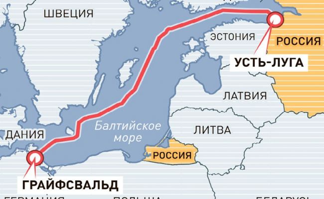 Газпром  поставки газа по Северному потоку–2
